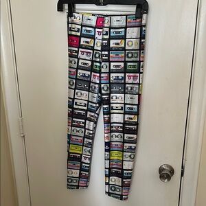 Colorful Cassette Print Leggings